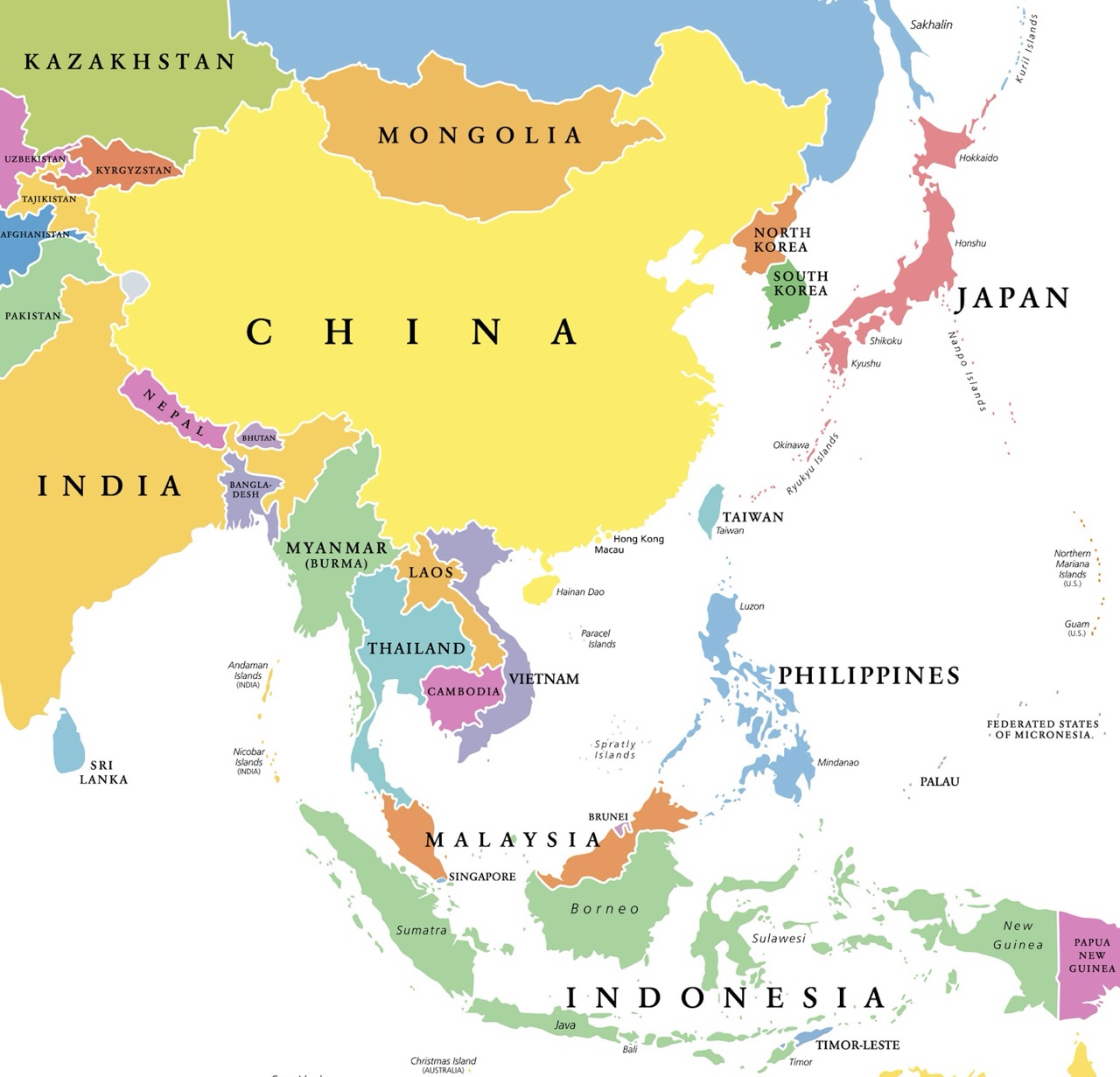 Map of Asia