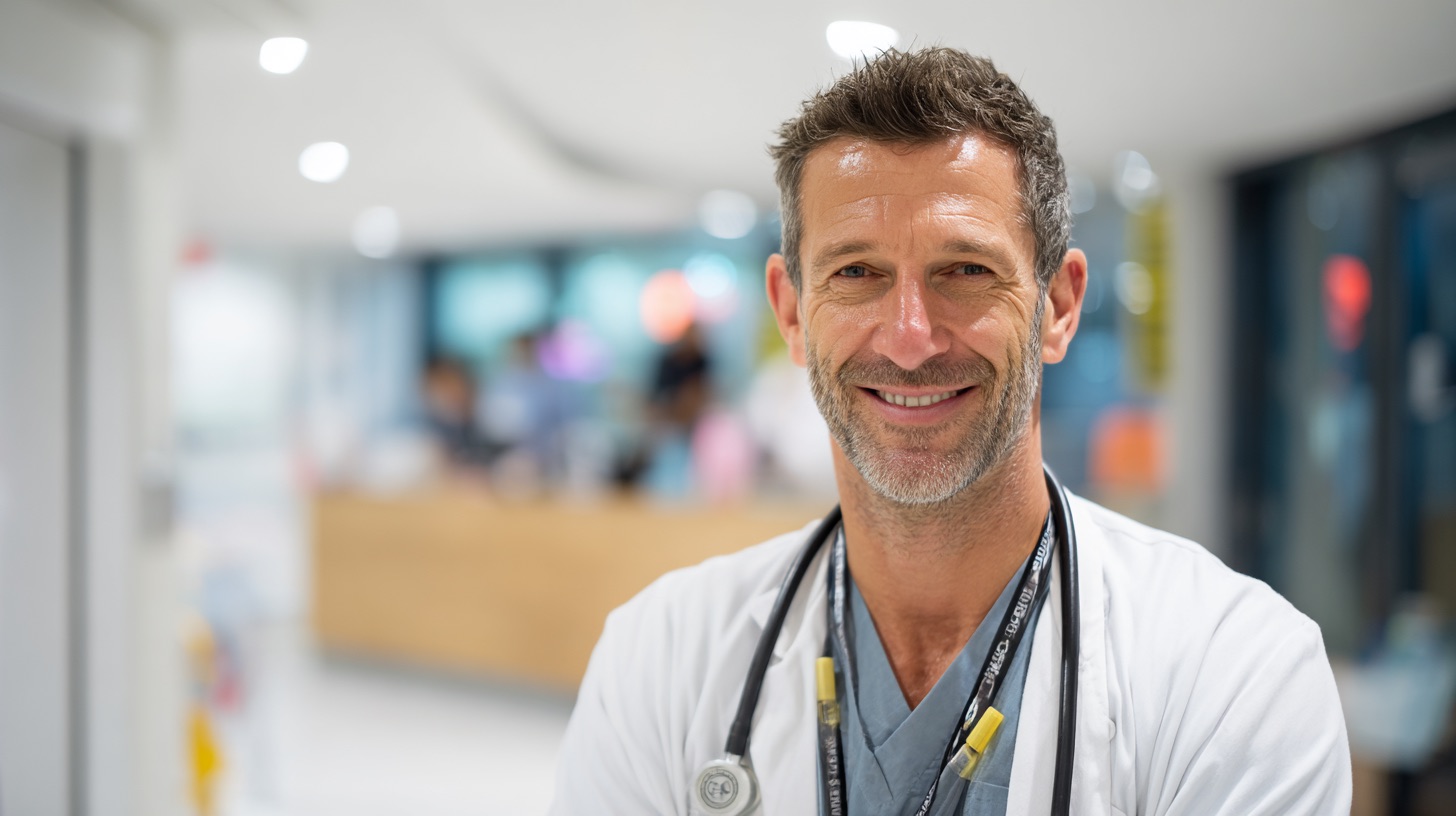 Asian doctor smiles