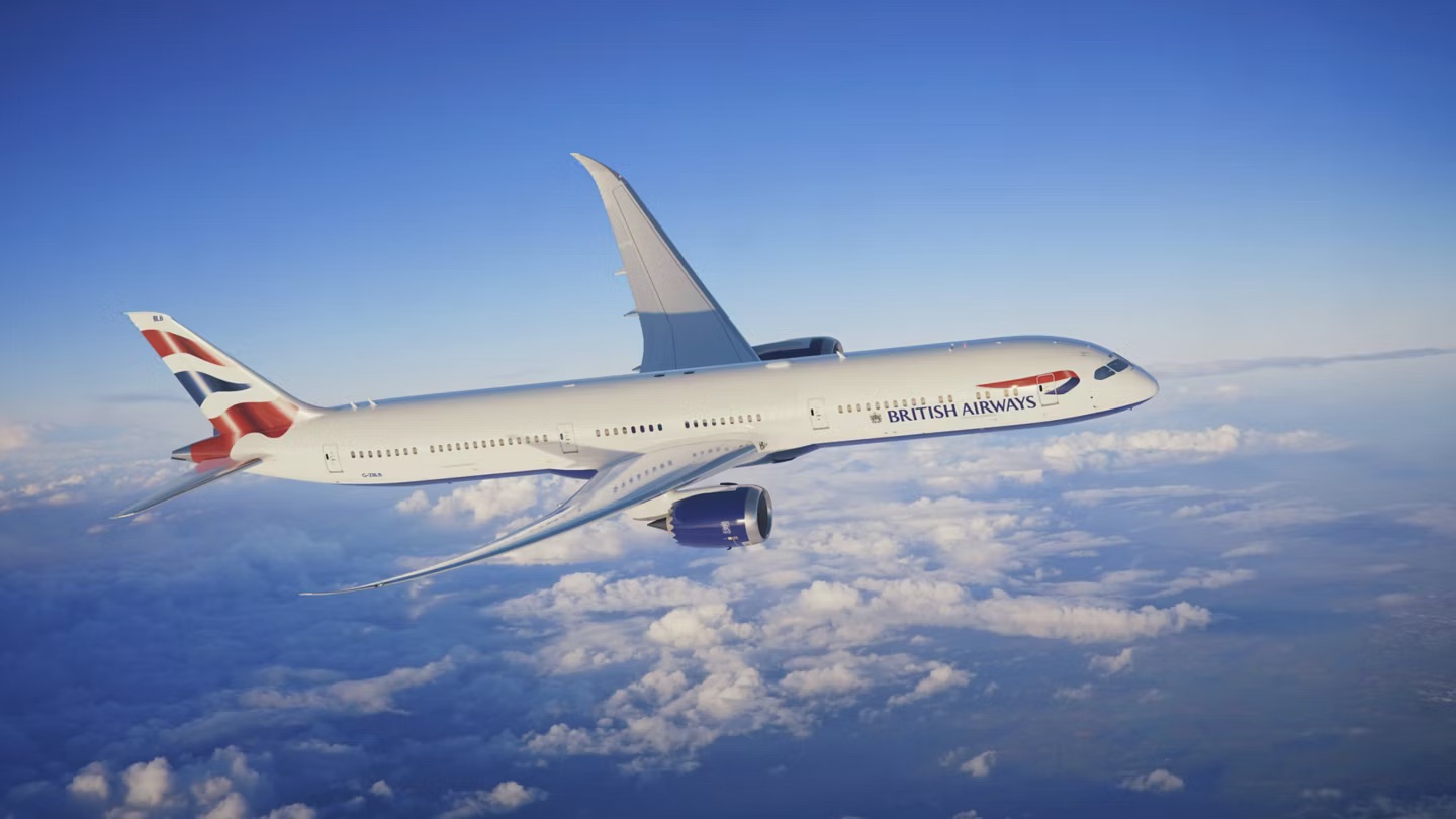 British Airways aircraft in the air