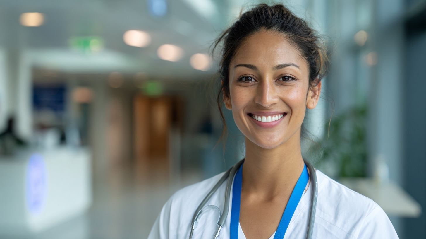 Asian doctor smiles