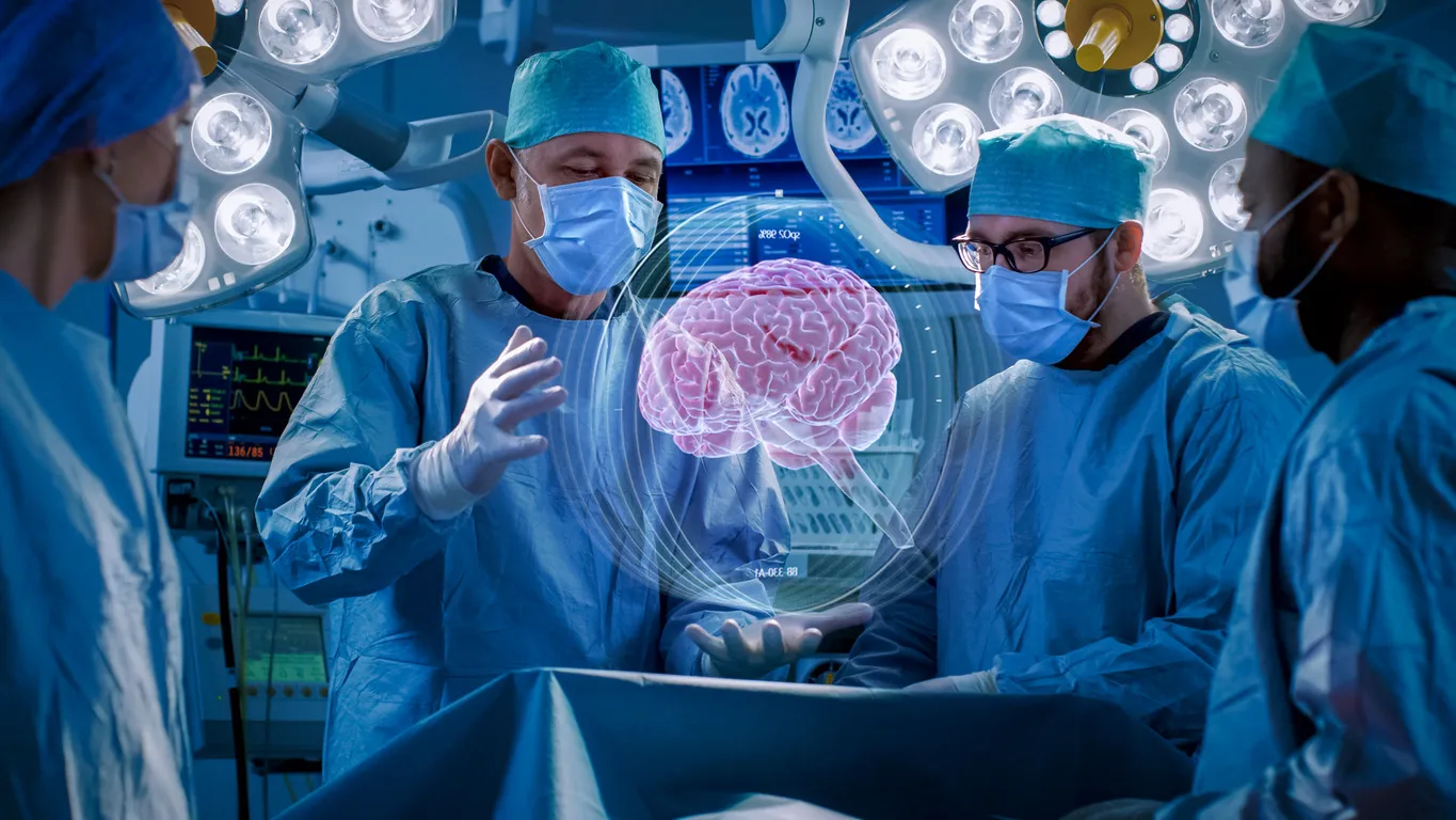 Surgery by surgeons in a hospital