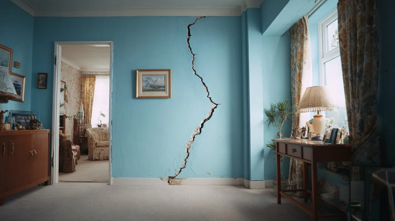 Cracked wall